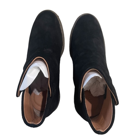 Gentle Souls Best 65MM Zip Bootie Black Suede Side Zip NEW Size 5.5 - Picture 3 of 7